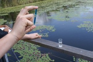 water testing a natural pond lake ph water test kit