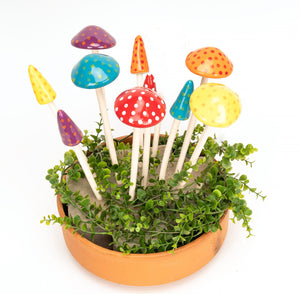 Mushroom garden stakes